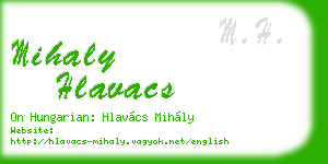 mihaly hlavacs business card