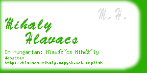 mihaly hlavacs business card